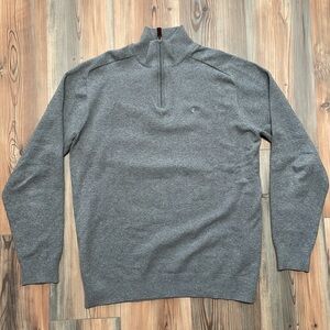 Criquet 1/4 Zip Sweater Size Large Gray NWOT